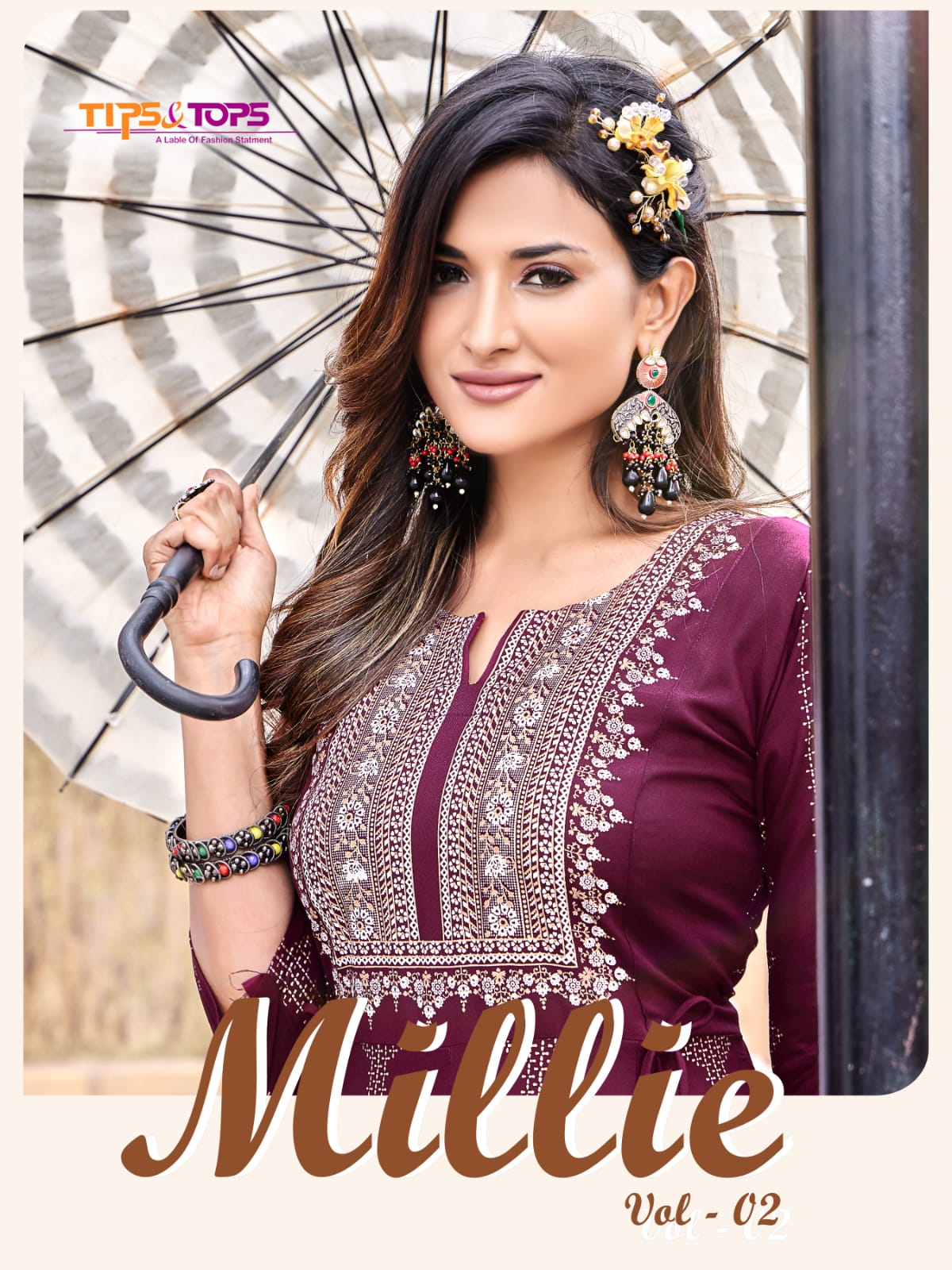 Tips Tops Millie 2 Heavy Long Rayon Printed Festive Wear Kurtis Collection
